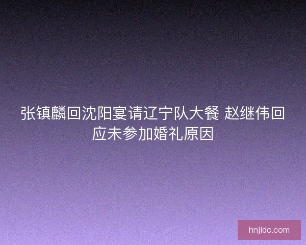 张镇麟回沈阳宴请辽宁队大餐 赵继伟回应未参加婚礼原因